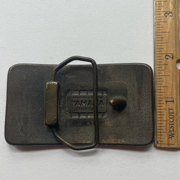 Vintage Brass Yamaha promo Belt Buckle genuine accessory - Picture 4 of 4